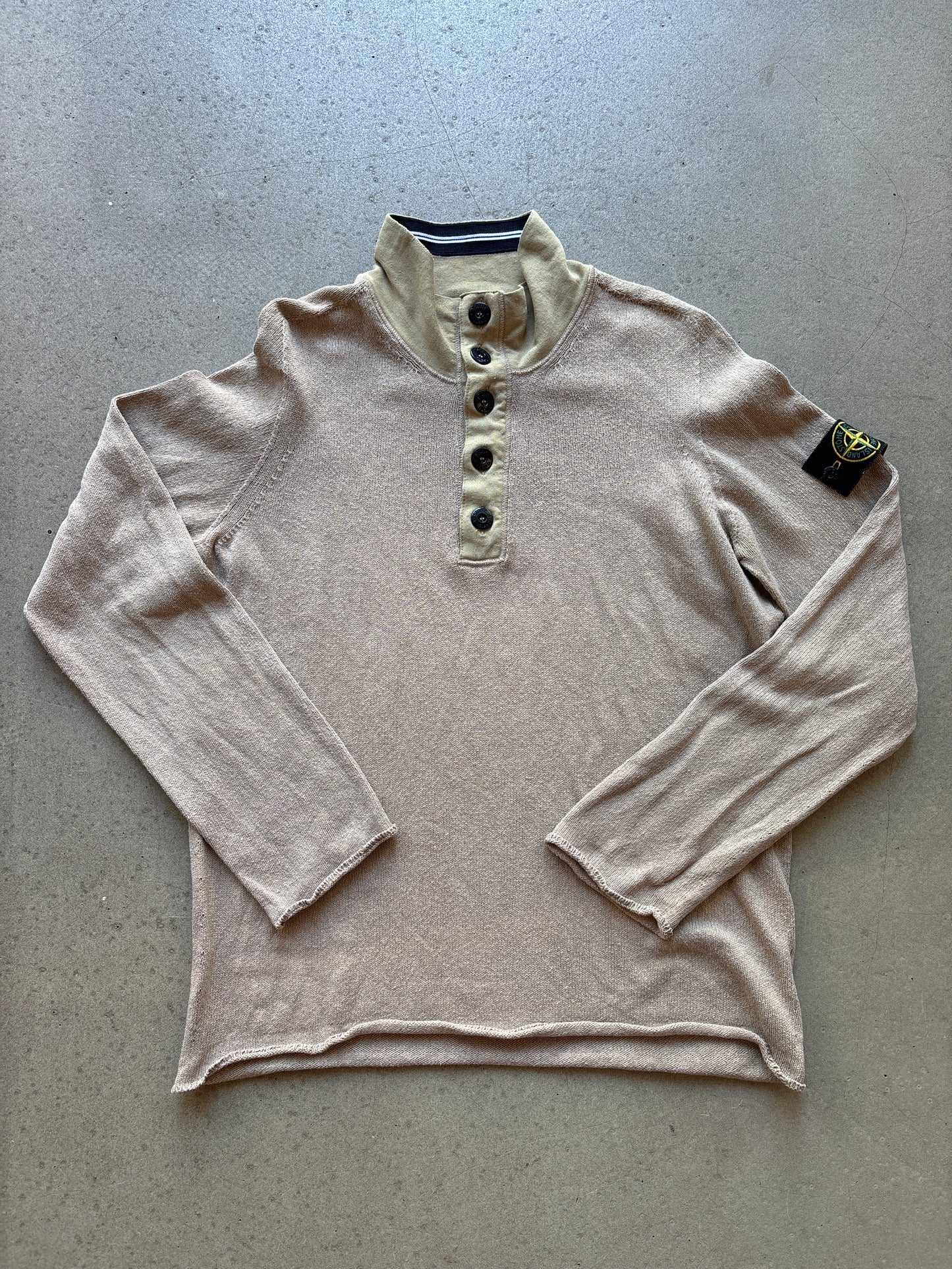 Stone Island Button Up Sweater Beige XL