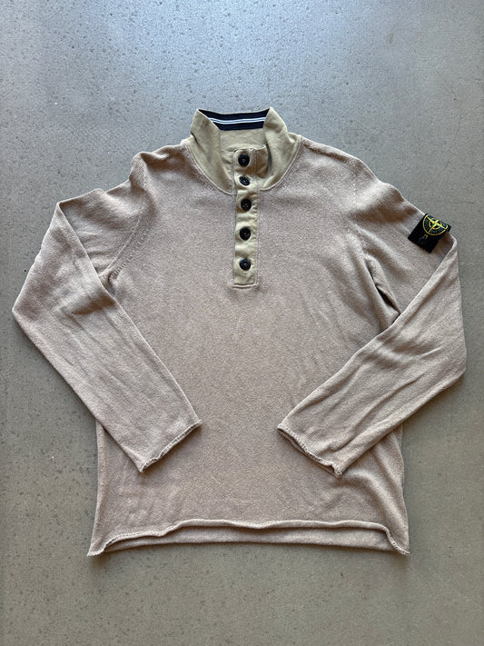 Stone Island Button Up Sweater Beige XL