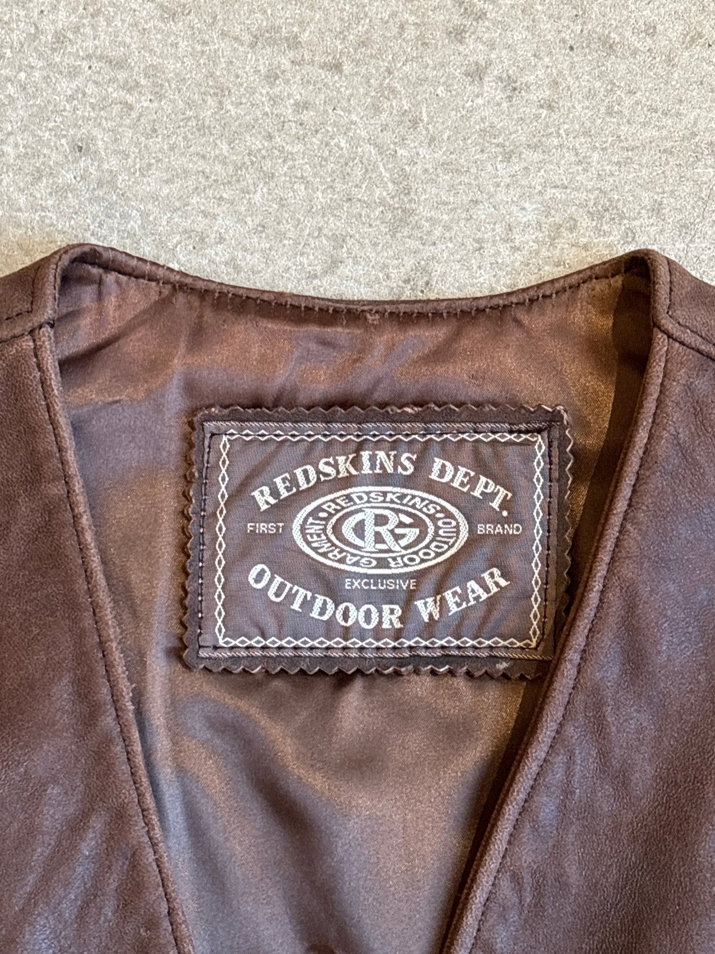 Redskins Brown Leather Gilette XL