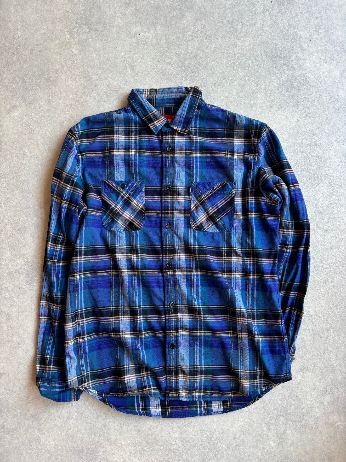 Supreme Western L/S Flannel Shirt Blue XL