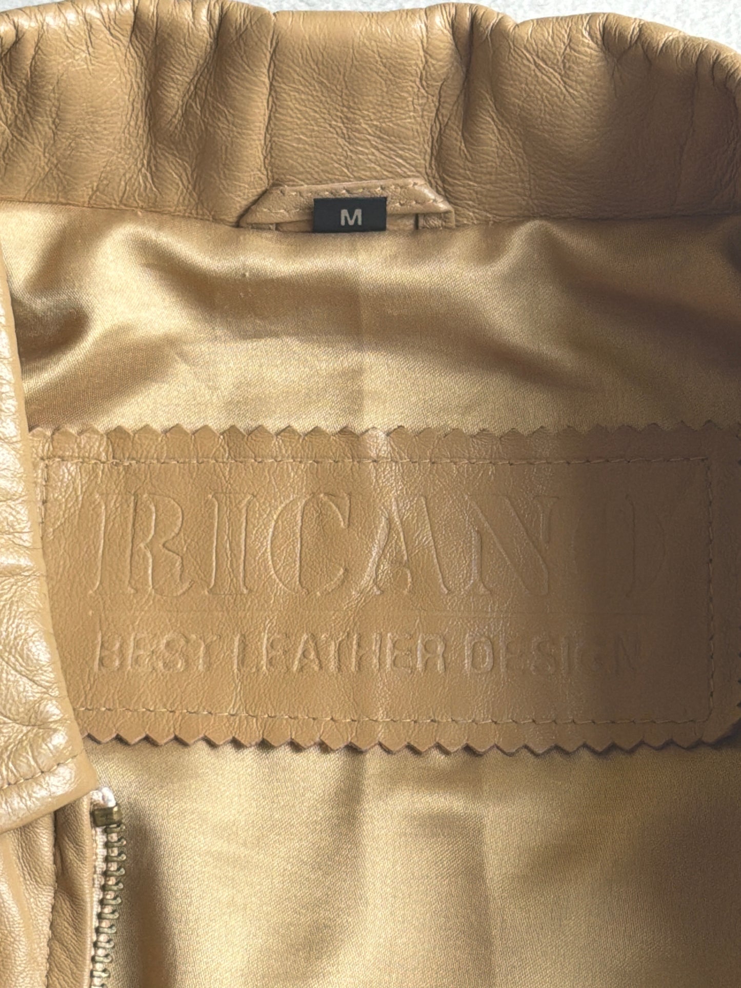 Ricano Leather  Beige Jacket M