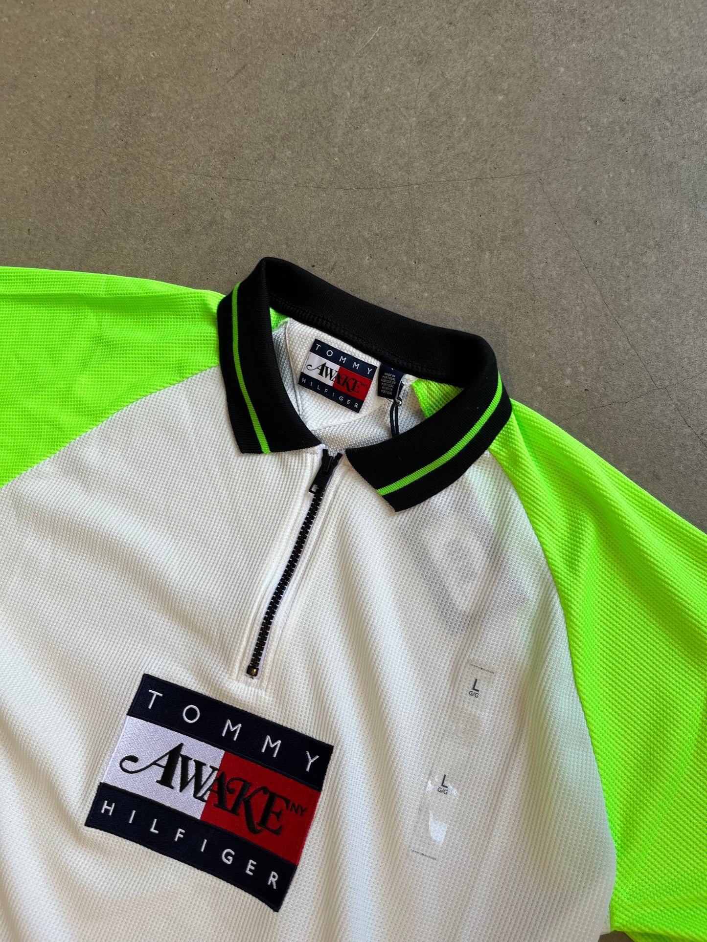 Tommy Hilfiger x Awake Half Zip Polo White L