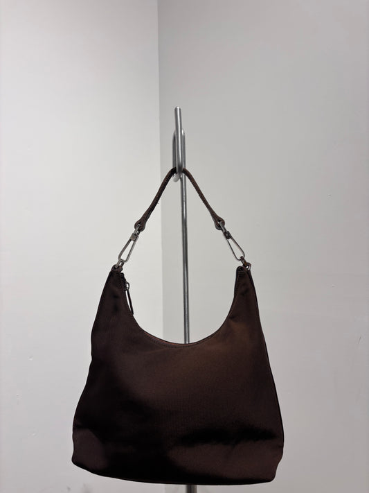 Gucci Brown Hobo Bag Nylon