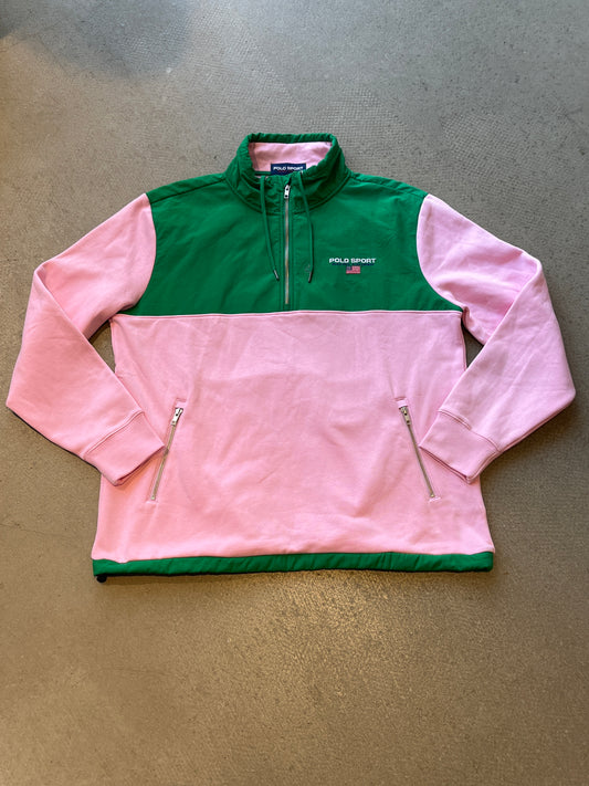 Polo Sport Ralph Lauren Half Zip Pink Large