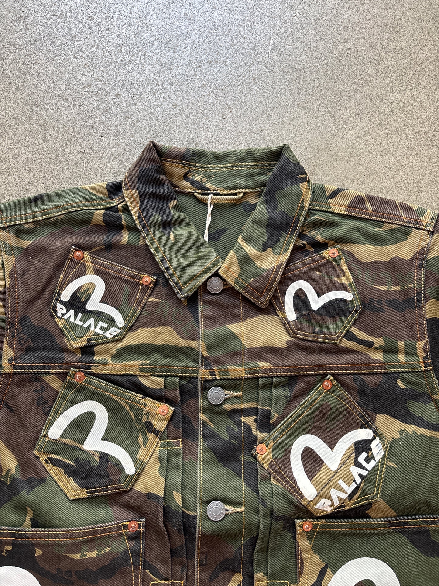 Palace x Evisu Type One Denim Jacket Camo