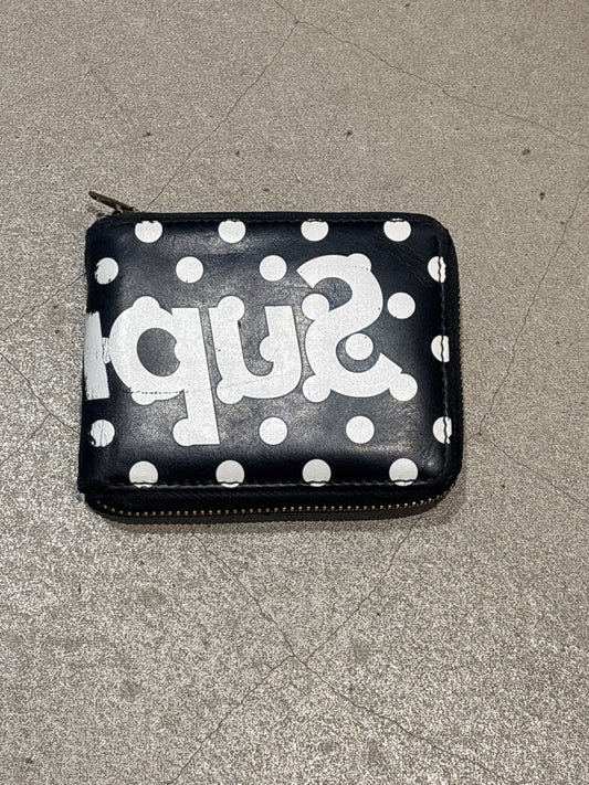 Supreme X CDG Polka Dot Wallet Black