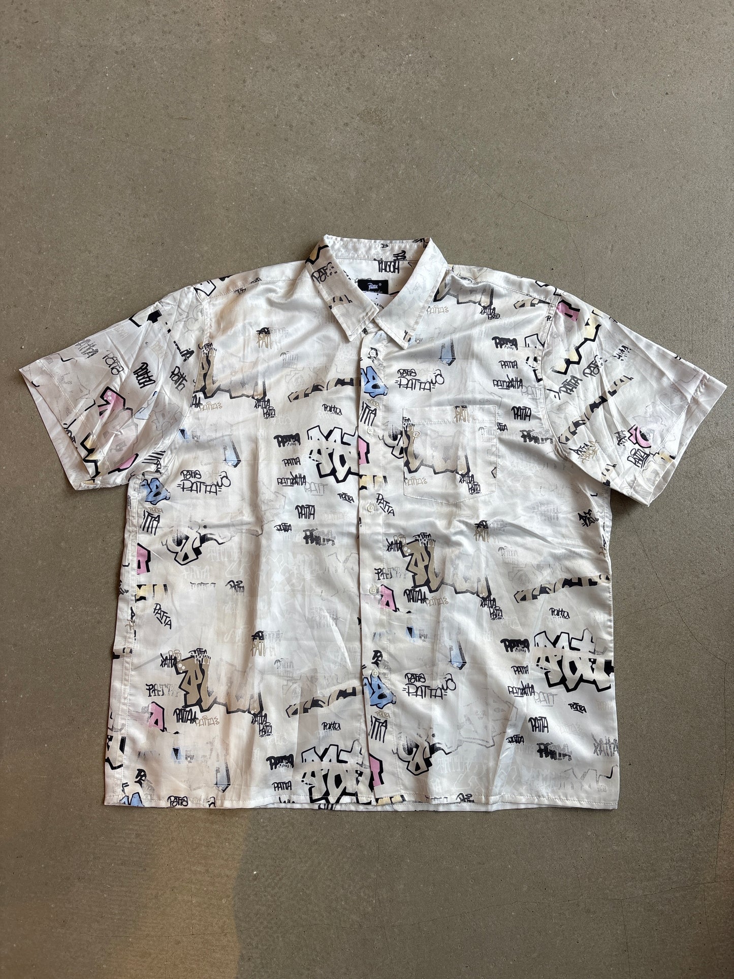Patta Grafitti Nylon Shirt White L