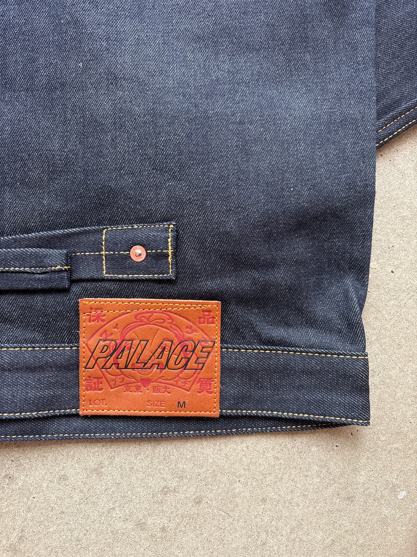 Palace x Evisu Classic Seagull Denim Jacket Indigo Raw