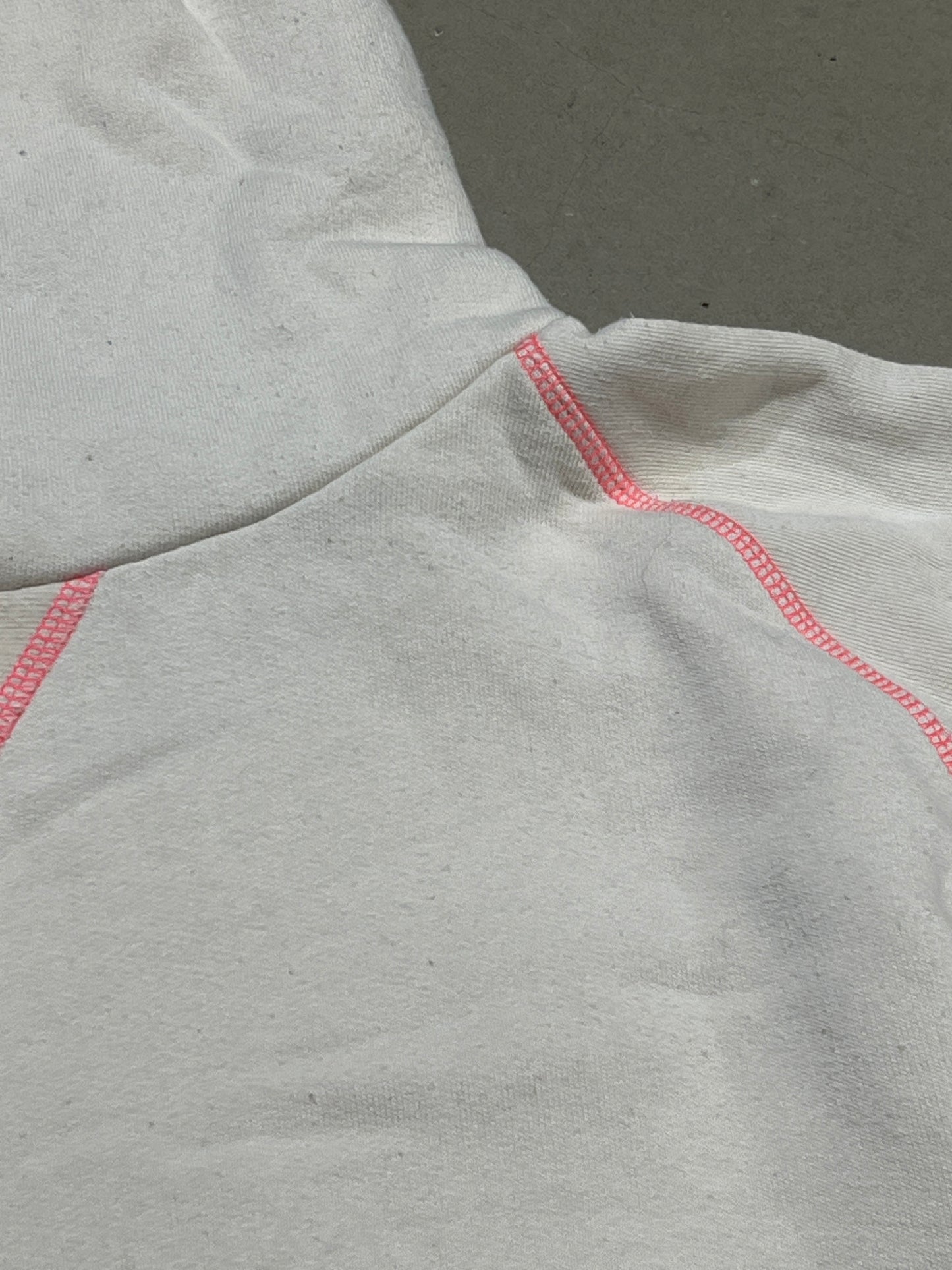 Pop Trading Company Pink Stitched Hoodie White Small