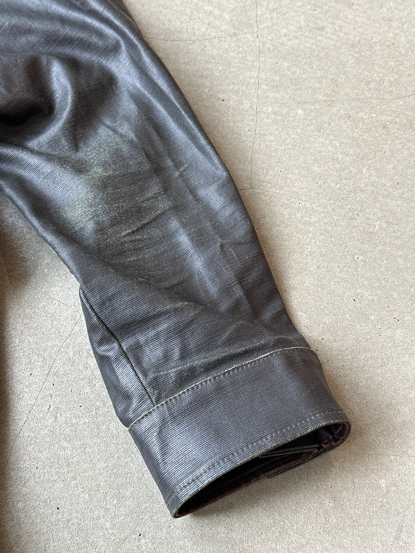 Diesel Ramskin Leather Trench Coat XXS