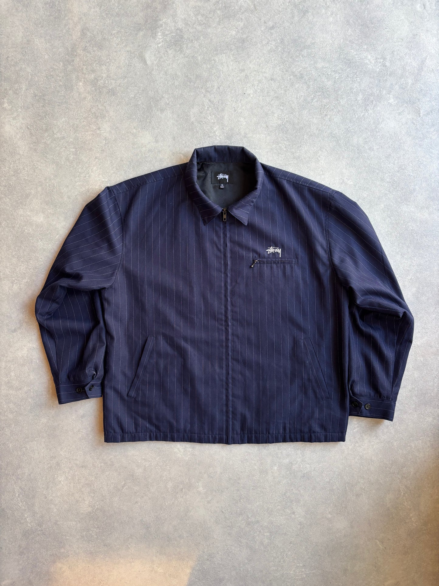 Stussy X CDG Striped Jacket Size XL