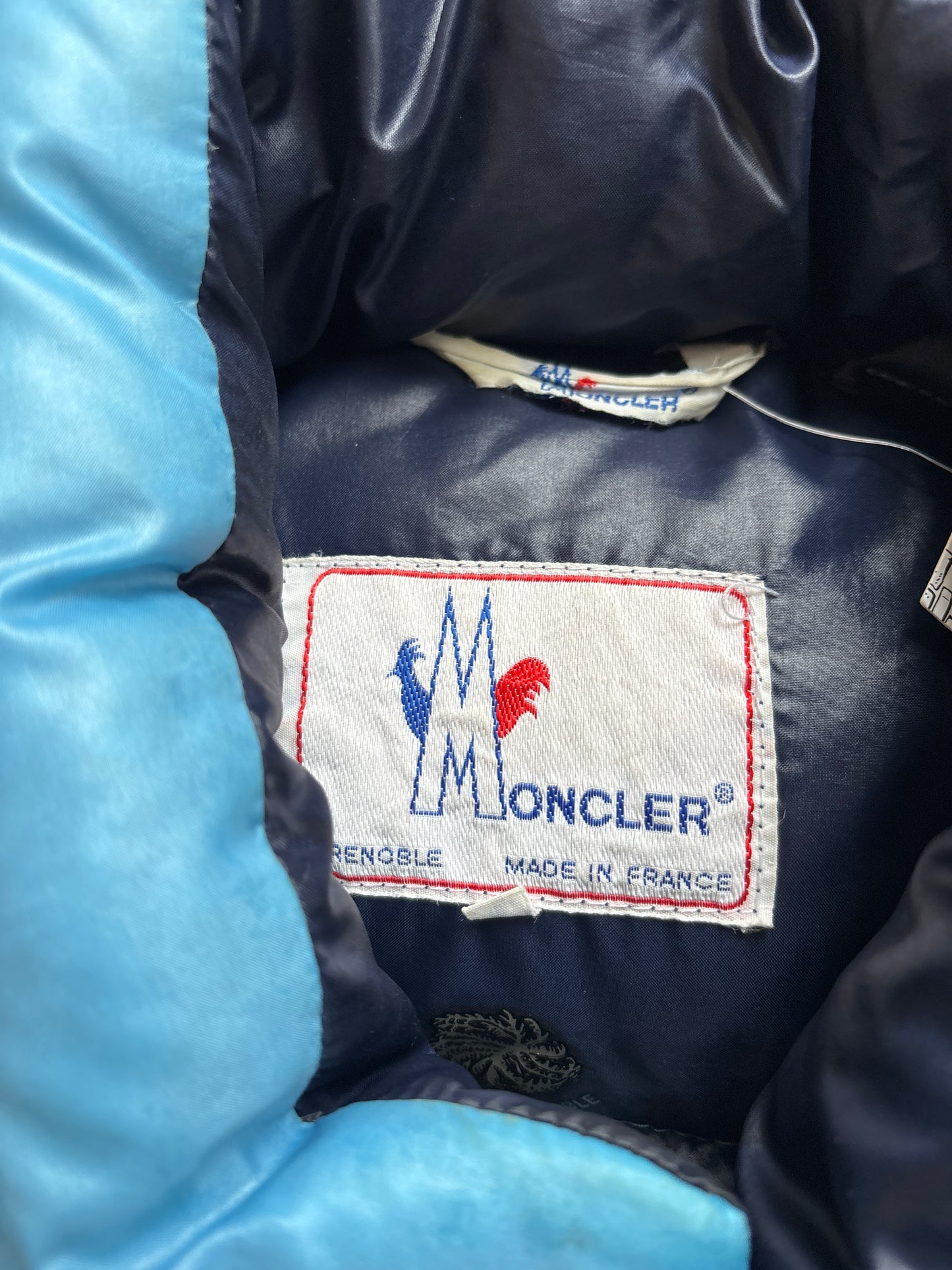 Vintage Moncler 80s Grenoble Puffer Jacket Blue 4XL