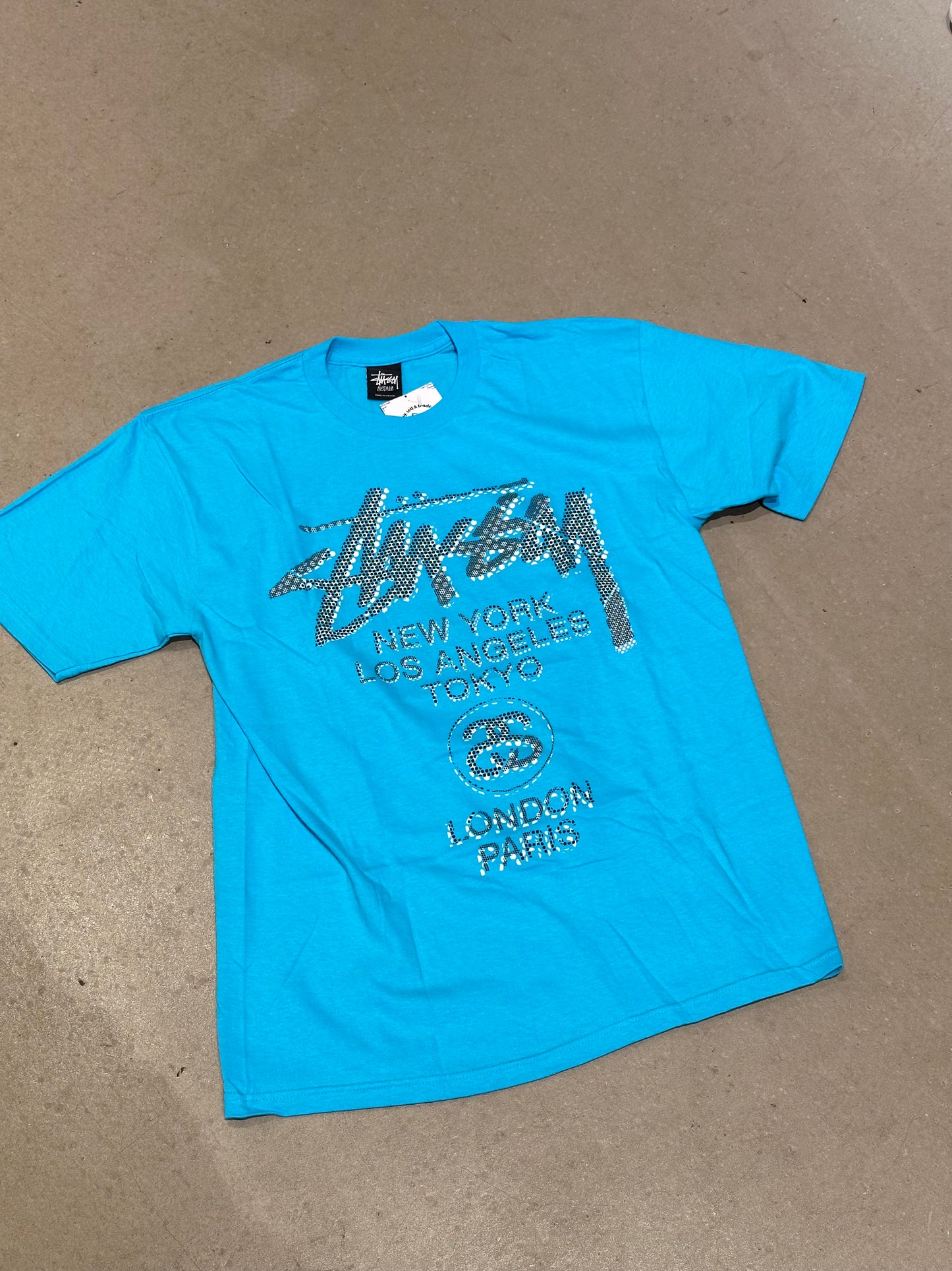 Stussy City Polka Dot Tee Blue M