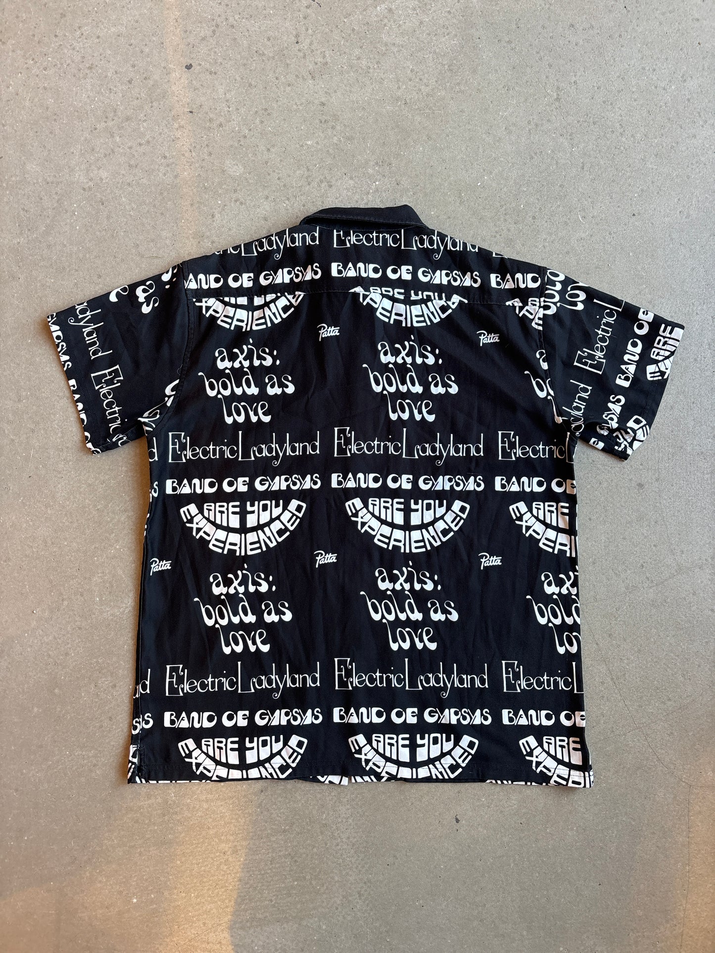 Patta Soundsystem x Jimi Hendrix Allover Printed Shirt Black L