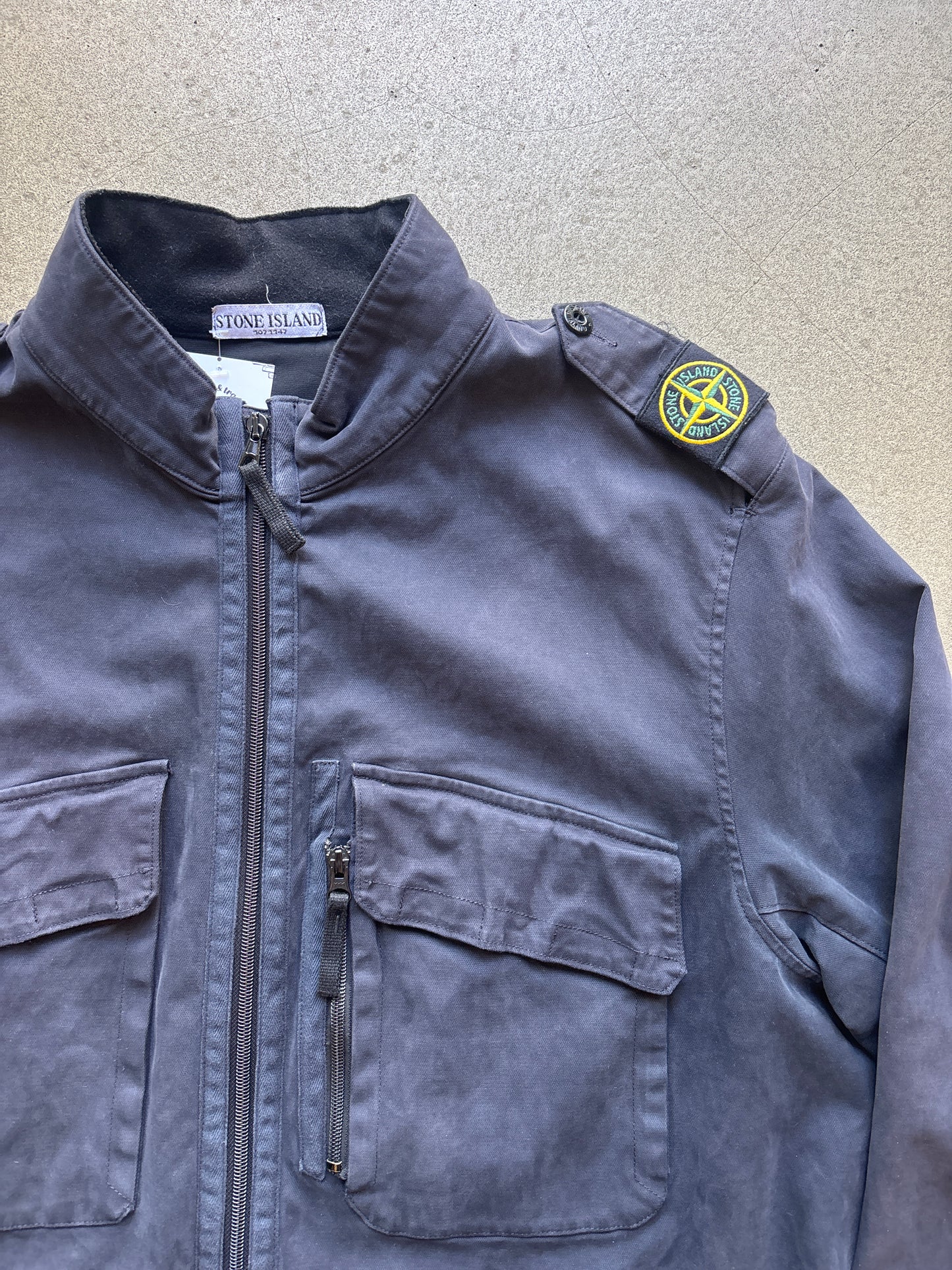 Vintage Stone Island Shoulder Patch Double Lined Jacket Navy XXL
