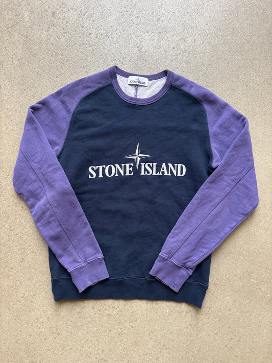 Stone Island Two Tone Reflective Sweater Navy M