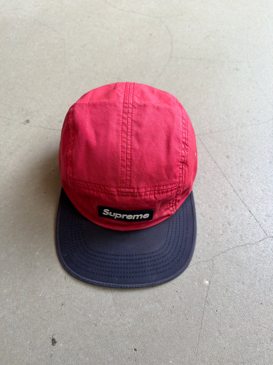 Supreme Tri Color Rubber Logo 5 Panel Camp Cap