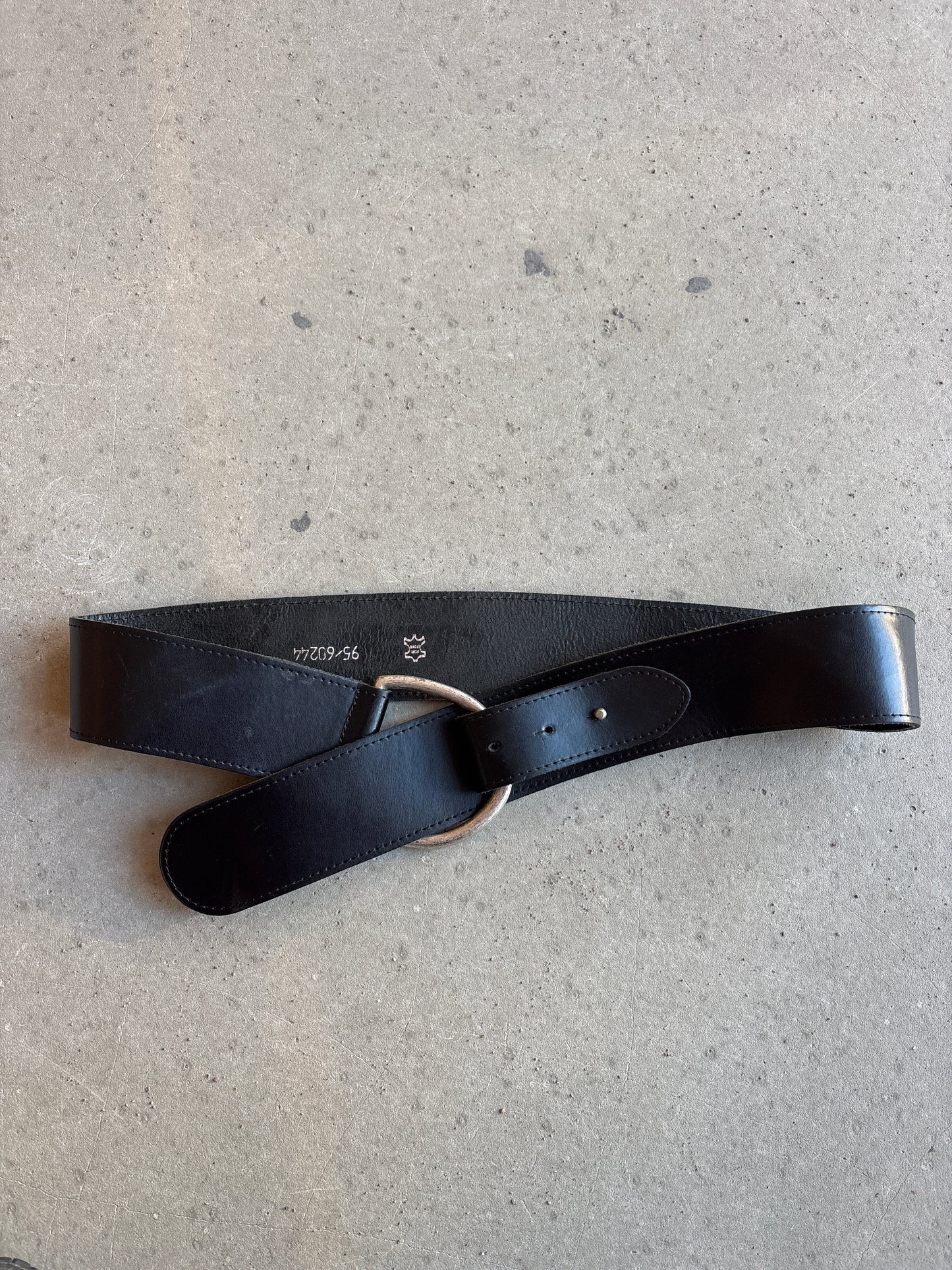 Black Leather Belt  95CM