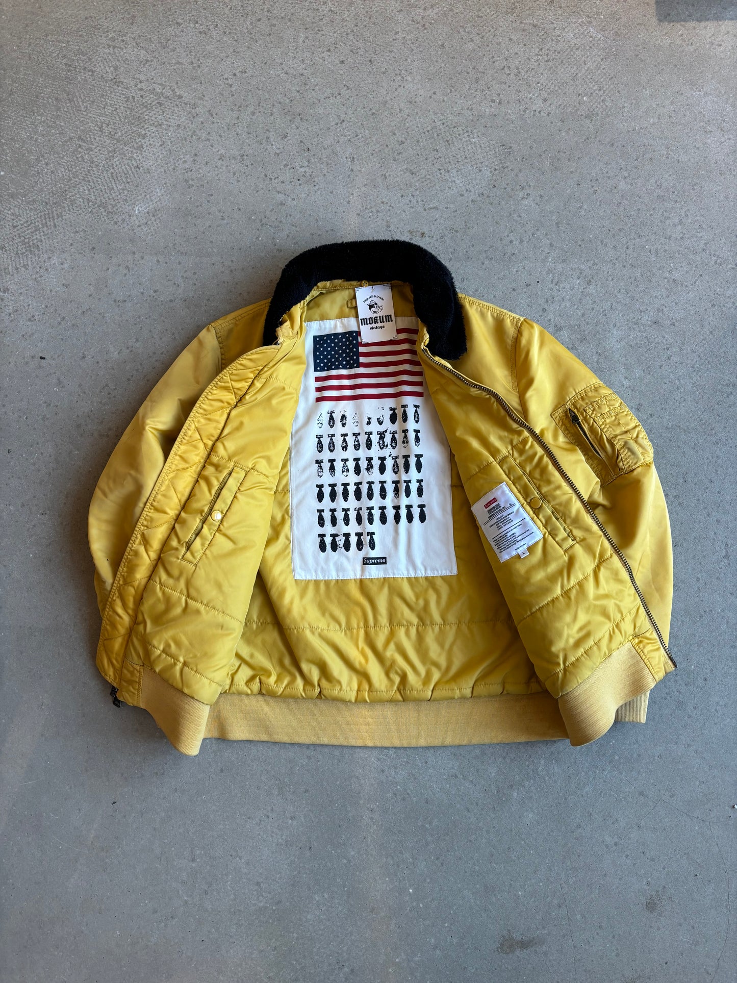 Supreme FW15 Tanker Jacket Yellow Large