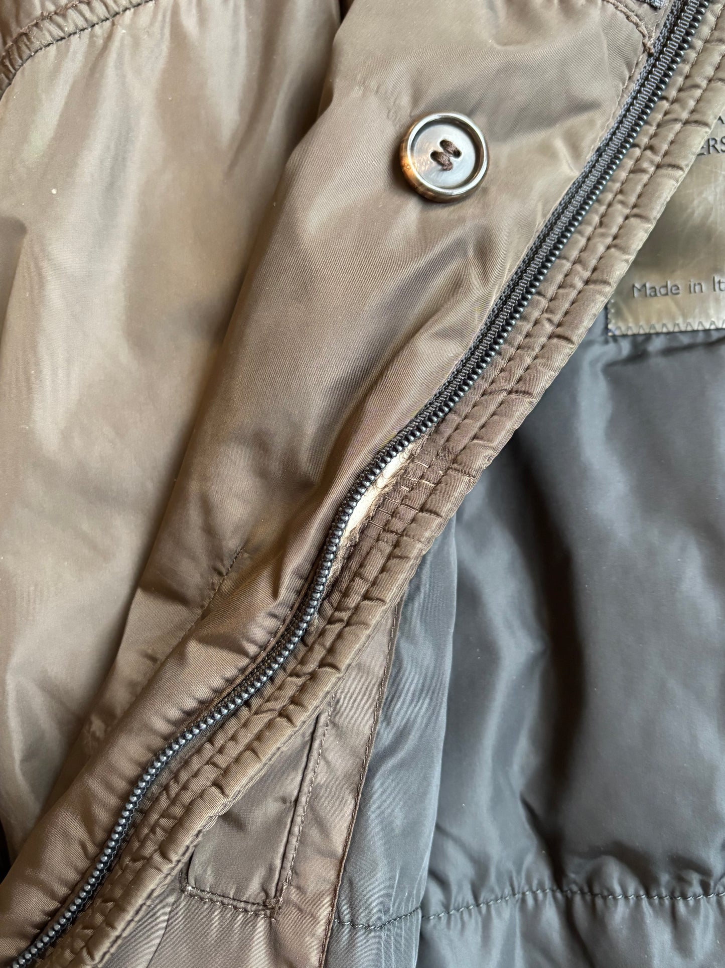 Prada Nylon Parka Jacket Brown Size L