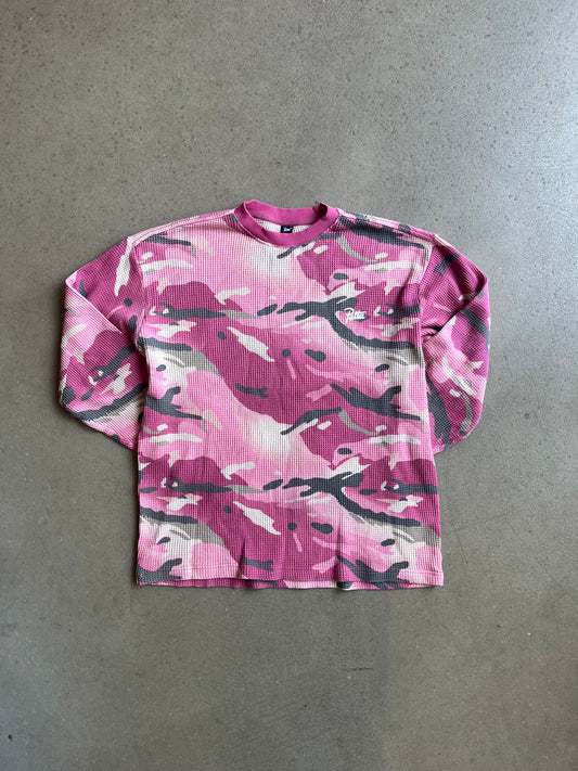 Patta Cactus Flower Camo Waffle L/S Tee Pink M