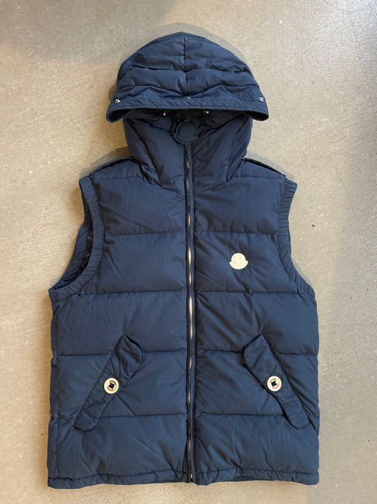 Vintage Moncler Hooded Puffer Vest Navy S