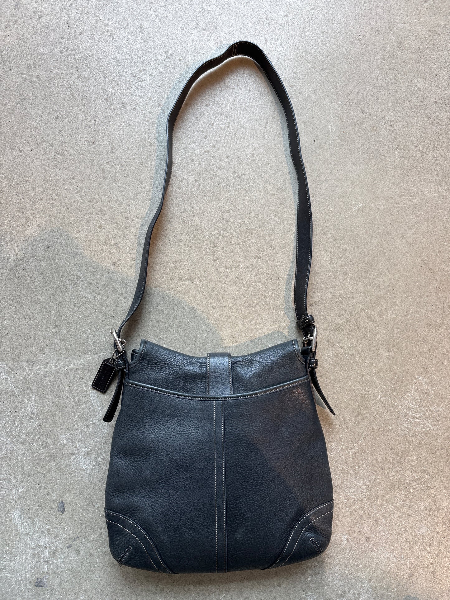 Coach Soho Leather Shoulder Bag Black