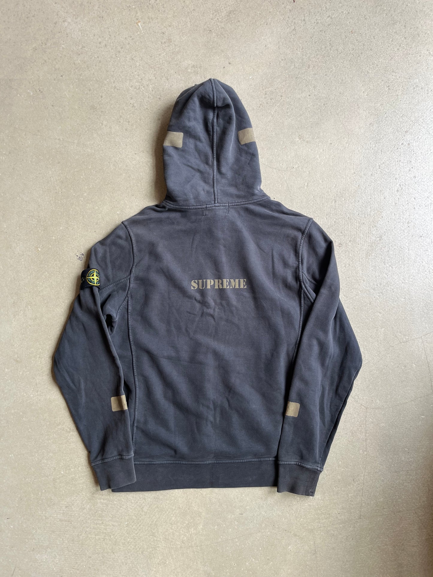 Supreme Stone Island Hoodie Reflective Black L