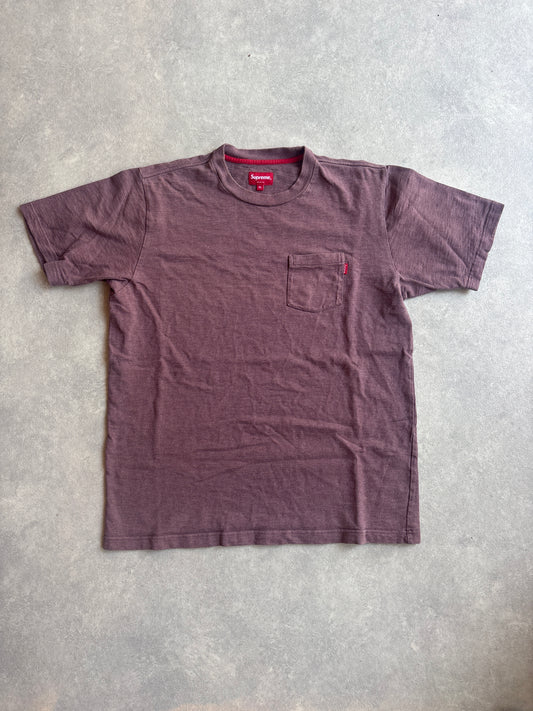 Supreme Pocket Heavy Tee Size XL Faded Burgundy