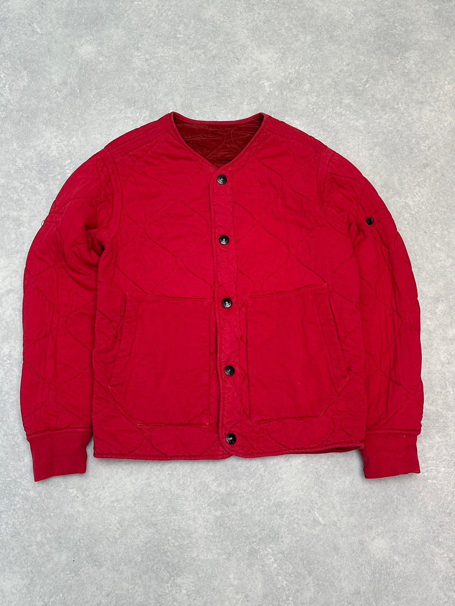 Stone Island Garment Quilted Jacket Reversible Red XL (L)