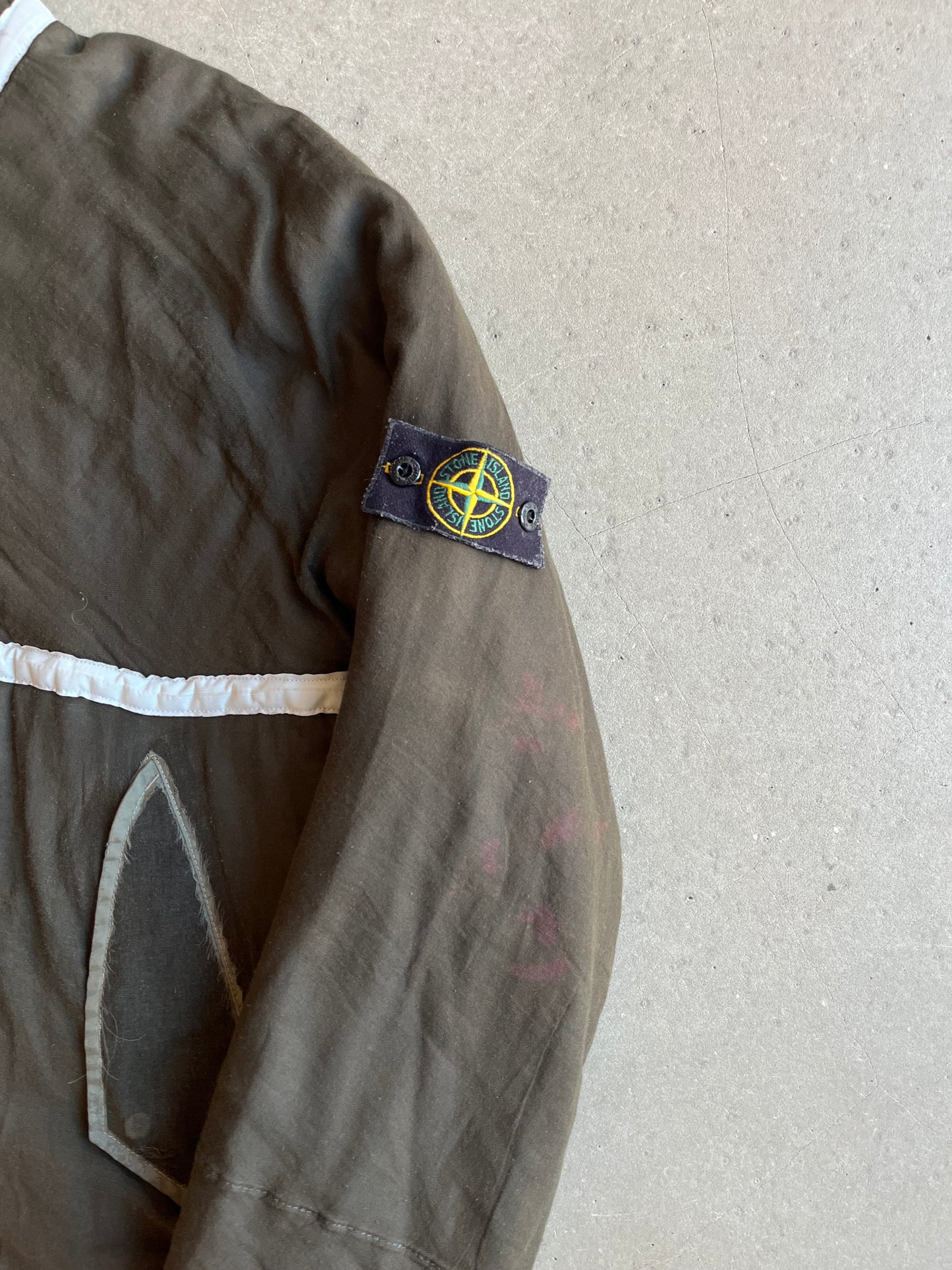 Stone Island Vintage Mesh Jacket Olive Medium