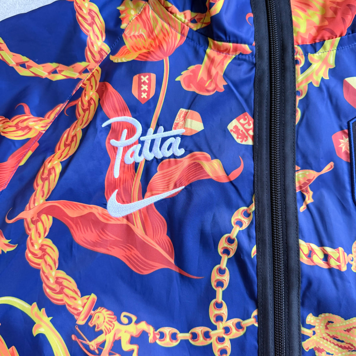 Nike x Netherlands x Patta Cryoshot Anthem Jacket 'Deep Royal Blue White' Size L