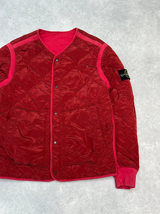 Stone Island Garment Quilted Jacket Reversible Red XL (L)