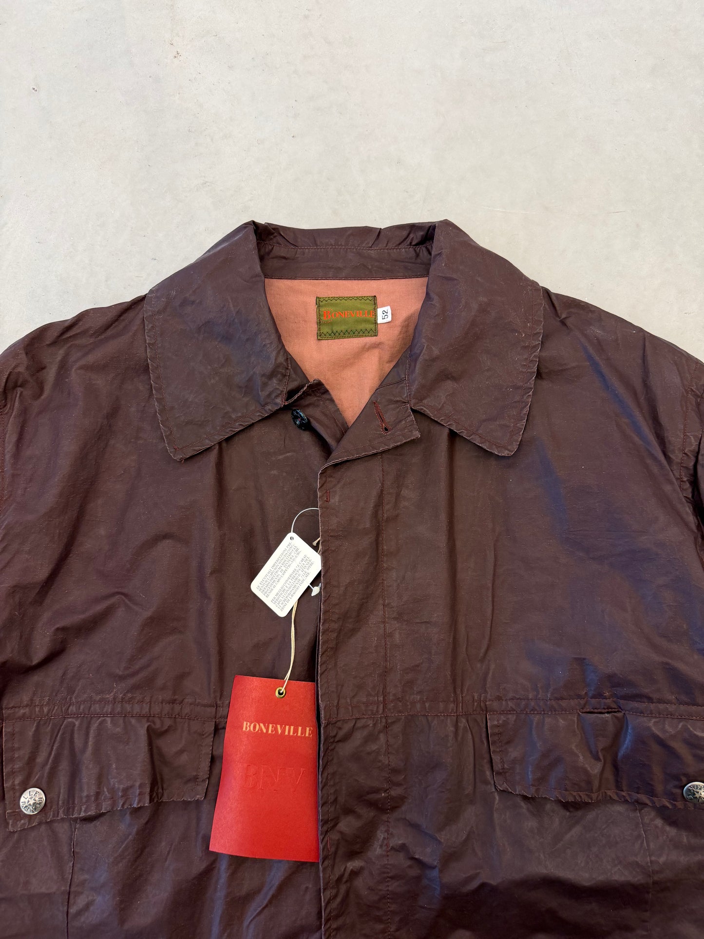 Boneville Aubergine Wax Jas 52