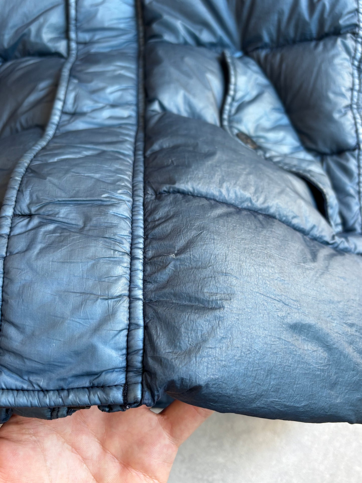 Stone Island Garment Dyed Bodywarmer Crinkle Blue M