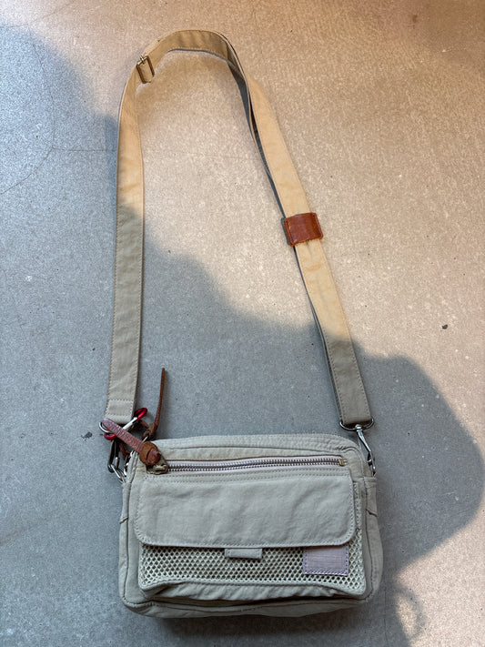 Porter Mesh Multipocket Cross Body Bag Brown