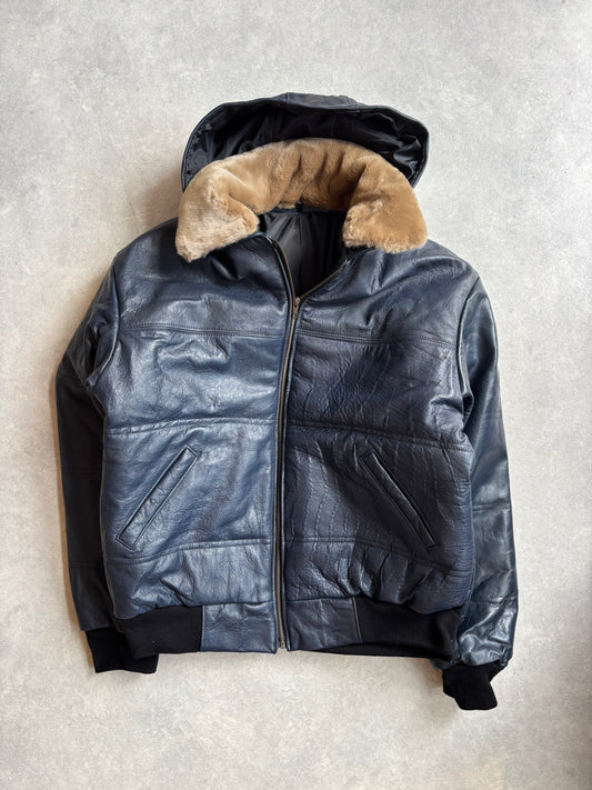 Mokum Bulletproof Leather Jacket Navy XL