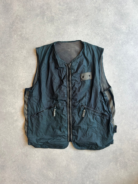 Stone Island 1996 Reversible Green Edge Vest XL