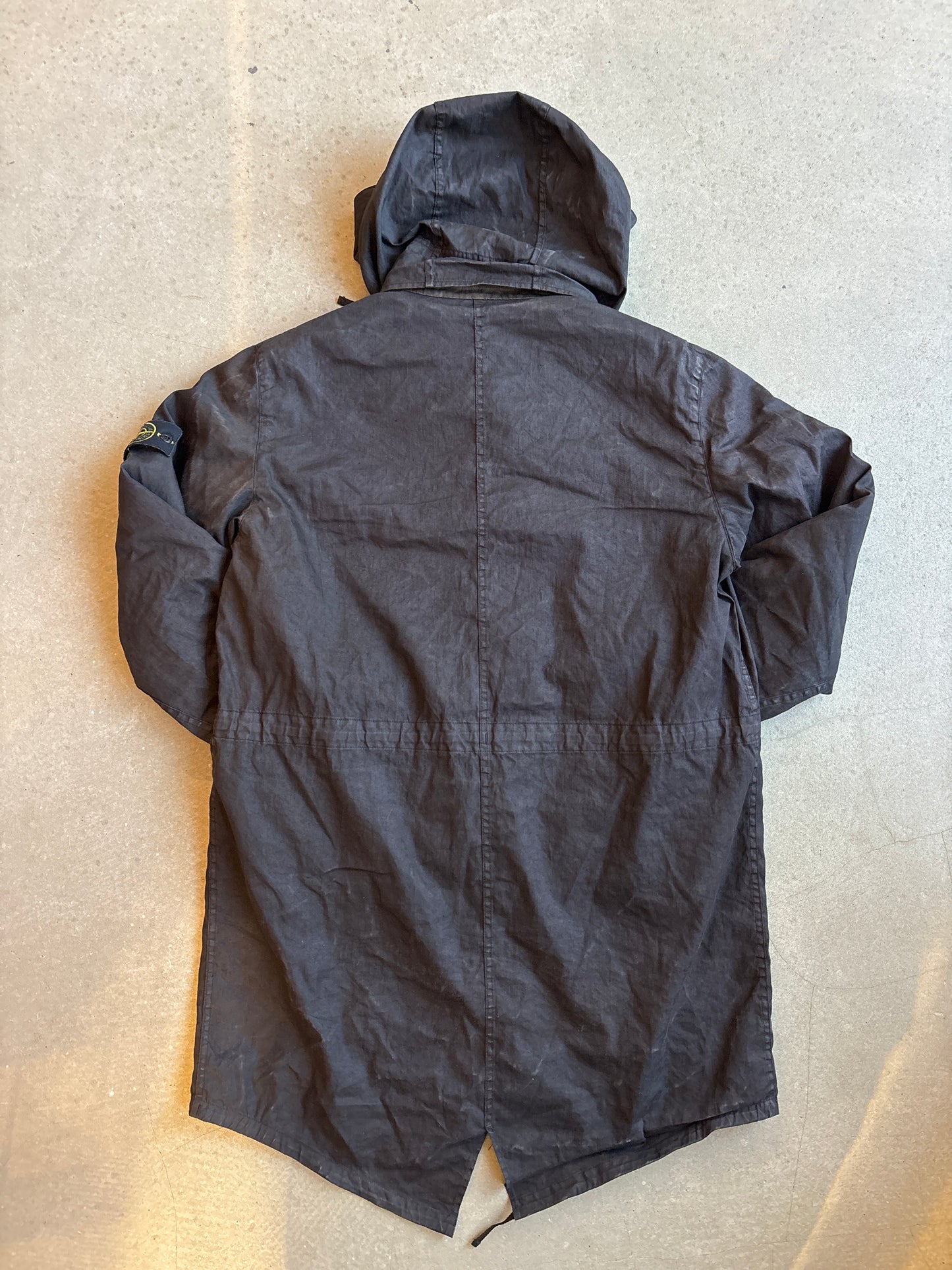 Vintage Stone Island Lino Flax Lined Parka Grey Medium