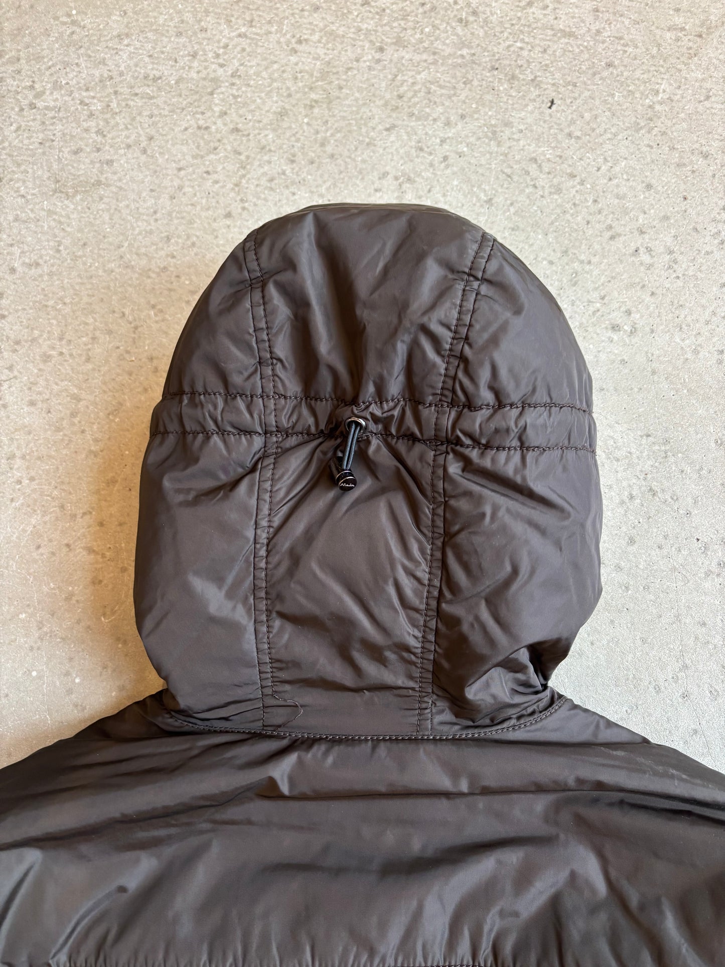 Prada Nylon Parka Jacket Brown Size L