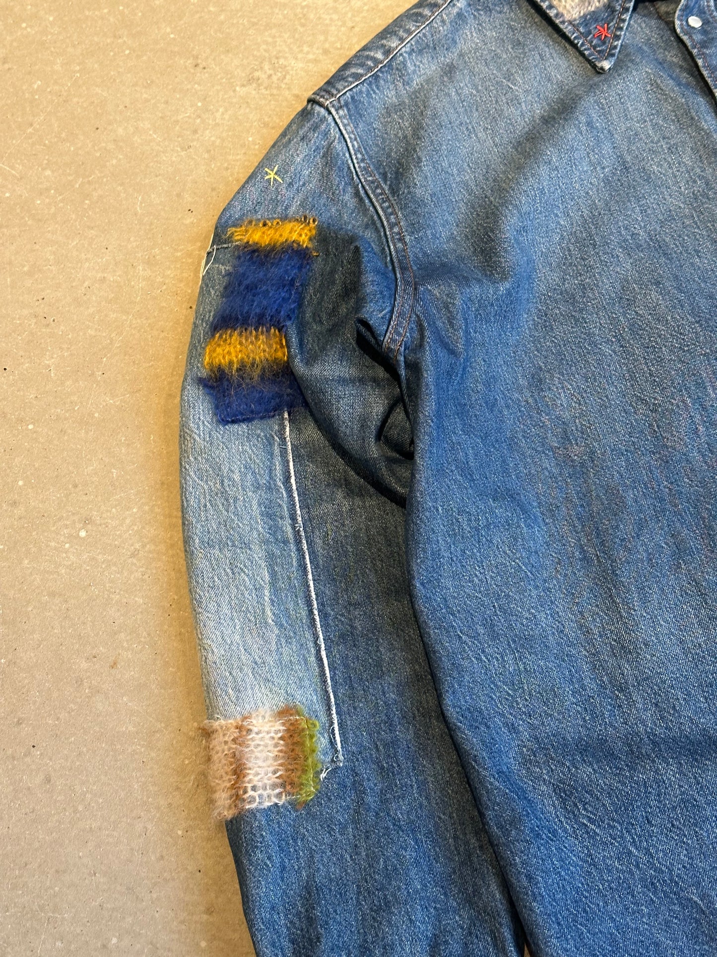 Marni Denim Mohair-patch Shirt Size 58 (XXXL)
