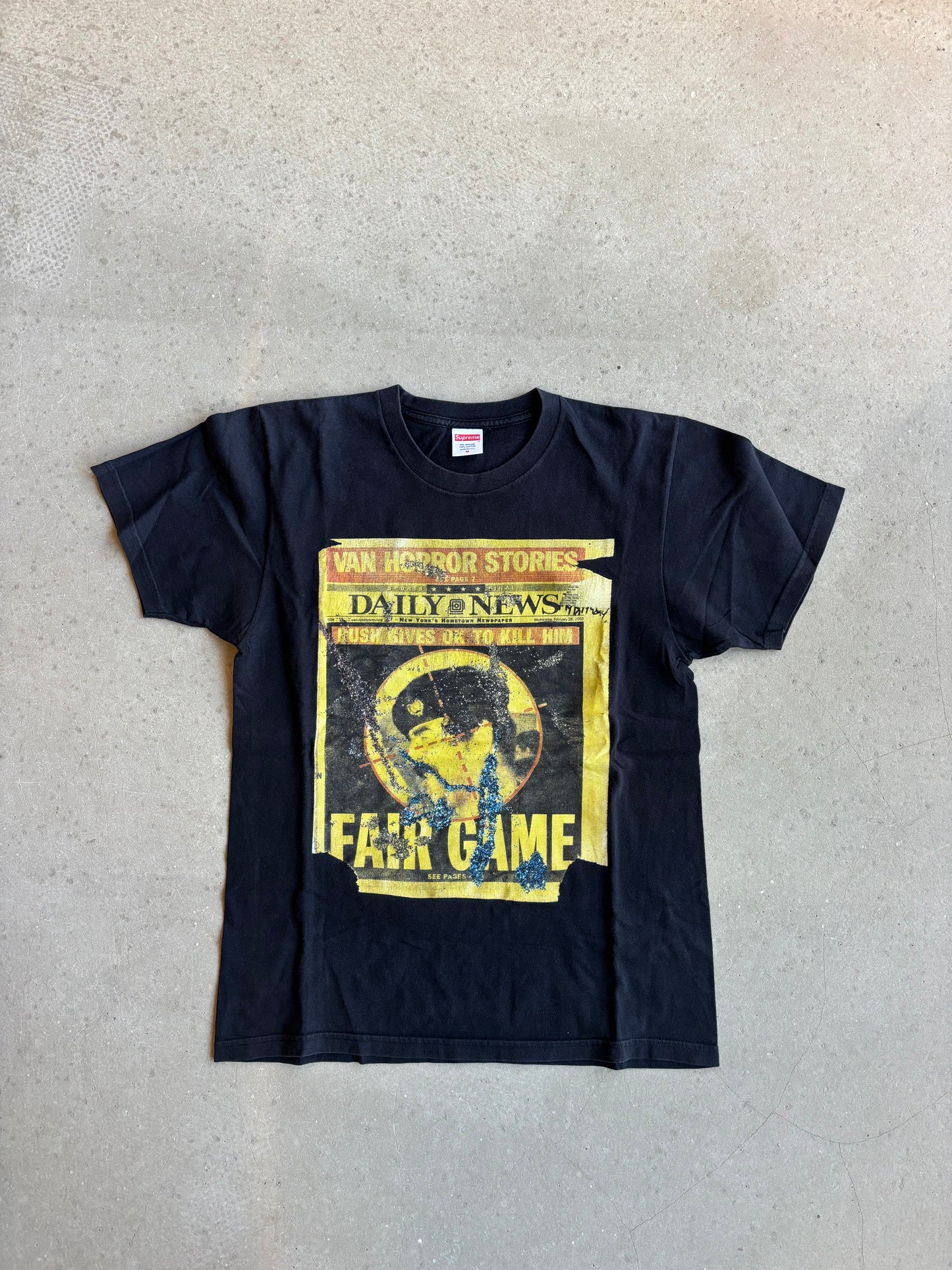 Supreme Dash Snow Tee Black Medium