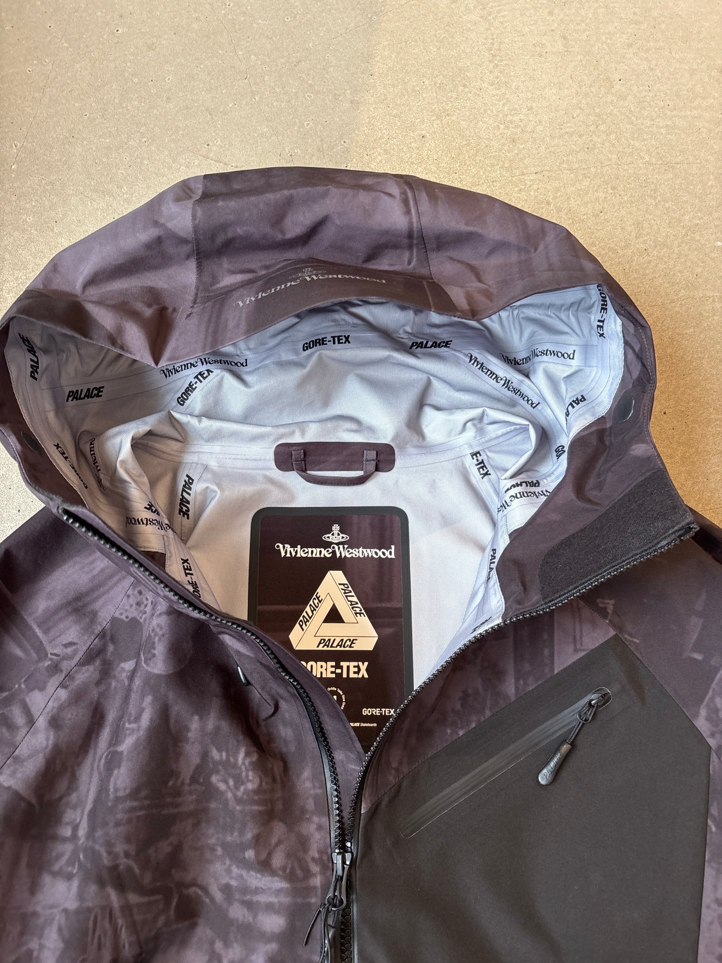 Palace x Vivienne Westwood GORE-TEX Jacket Mono Print Black M