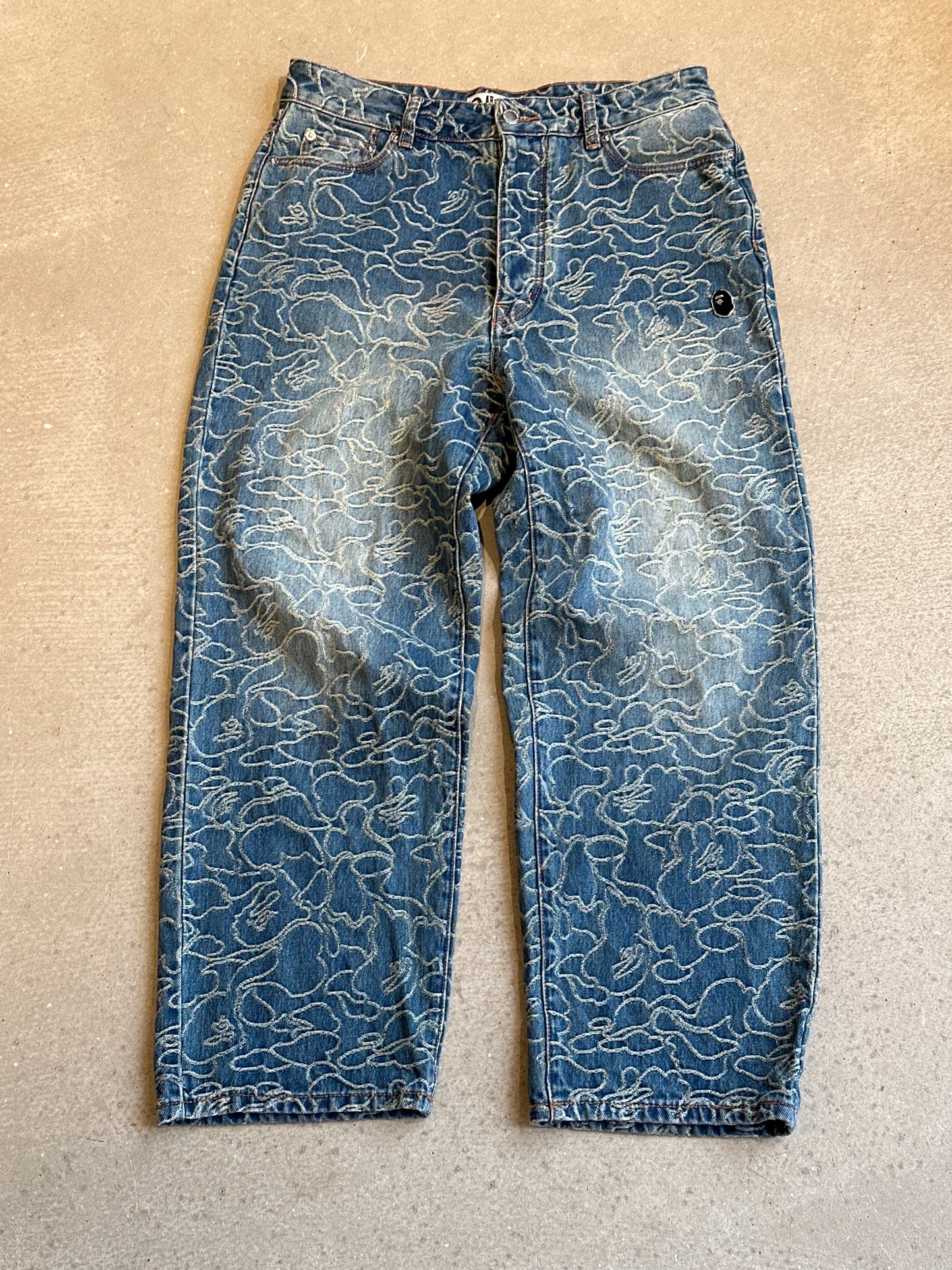 Bape Line Camo Baggy Jeans Medium