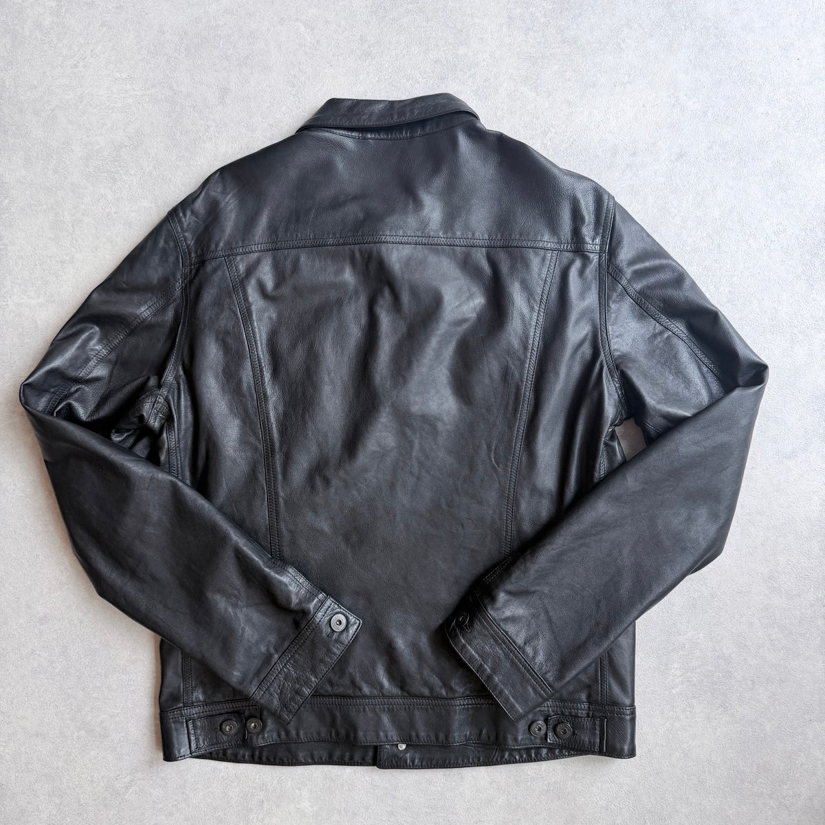 Replay Leather Denim Jacket XL
