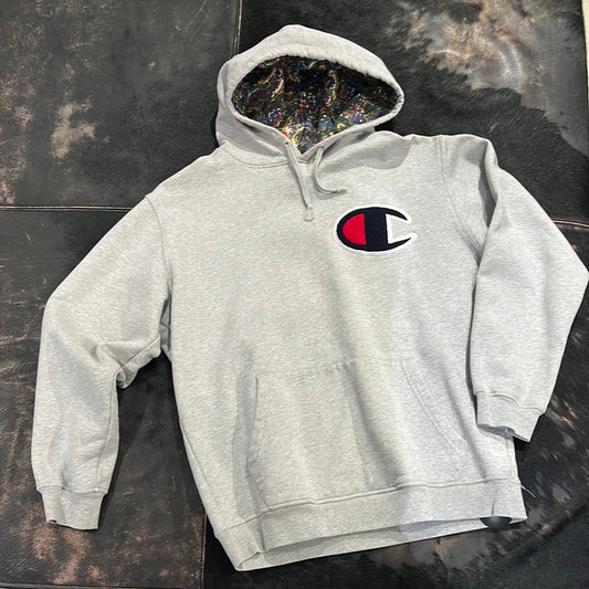 Supreme Champion Hoodie Paisley Grey L