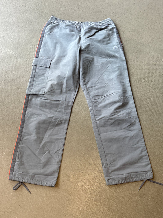 Adidas Orange Stripe Trackpants Grey Medium