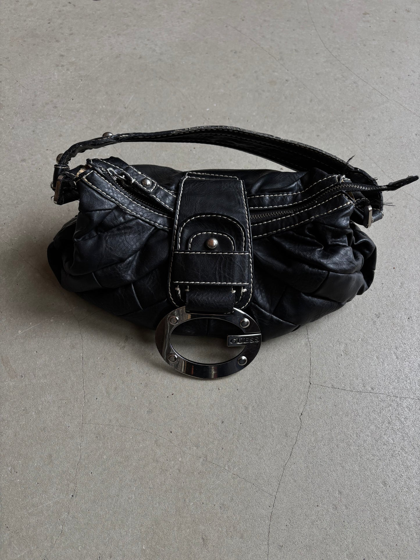Guess Vegan Leather Bag Metal Buckle