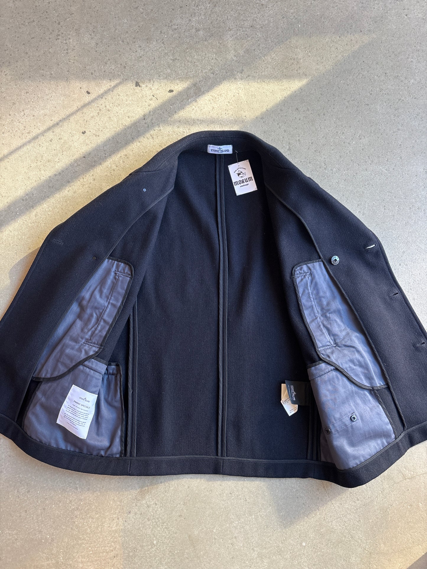 Stone Island Double Breasted Panno Speciale Jacket Black XL