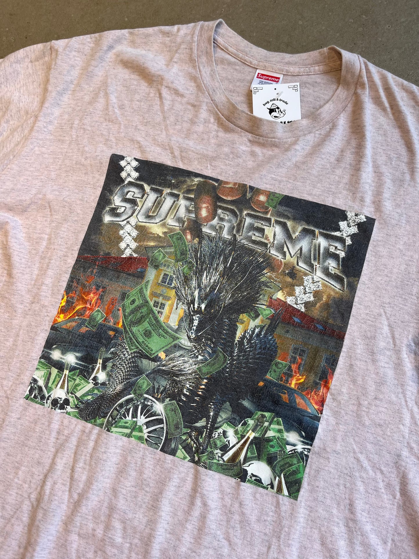 Supreme Dragon Tee Pink XL